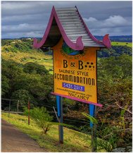 Our B & B sign at the gate